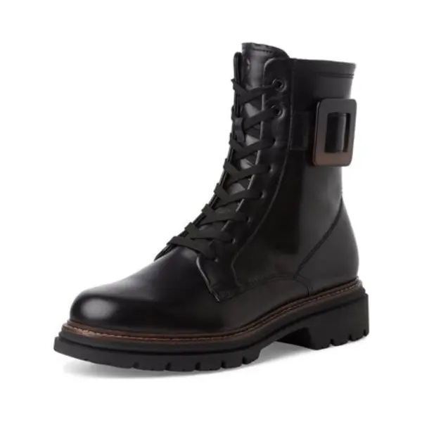 Tamaris Damen Stiefel - 1-25221-43 003 37 Black Leather thumbnail
