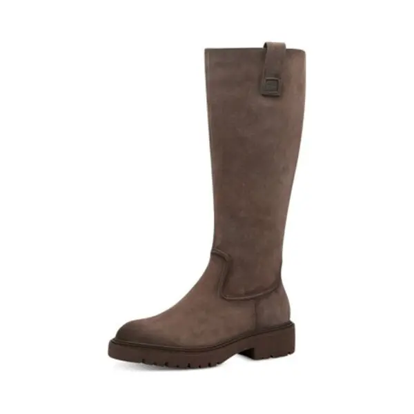 Tamaris Damen Langschaft-Stiefel Blockabsatz Bequem; Taupe, Eu 37 thumbnail