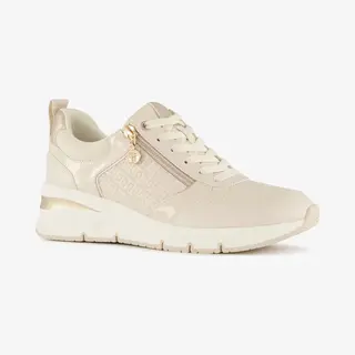 Tamaris Dames Sneakers Ivoor Beige - Maat 42 - Uitneembare Zool