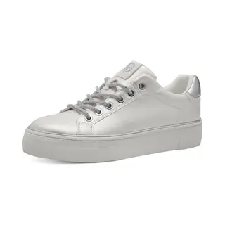 Tamaris Sneakers Laag Zilver / Parelwit