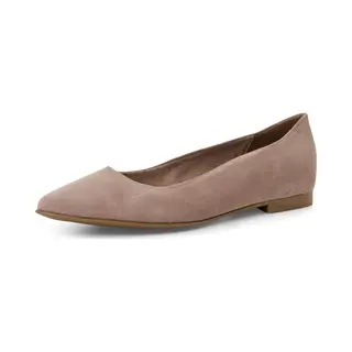 Tamaris Damen Ballerina Leder Flach, Beige, 40 Eu