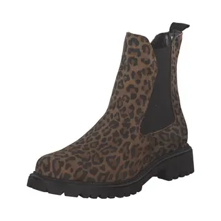 Tamaris Damen Chelsea Boot Lederstiefel Stiefelette Frauen Leopard M2542741, Schuhgröße, 38 Eu