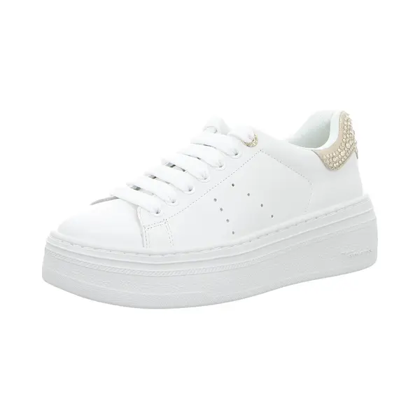 Tamaris Dames Sneaker Low 1-23755-45 Damessneakers, Wit/champagne, 36 Eu thumbnail