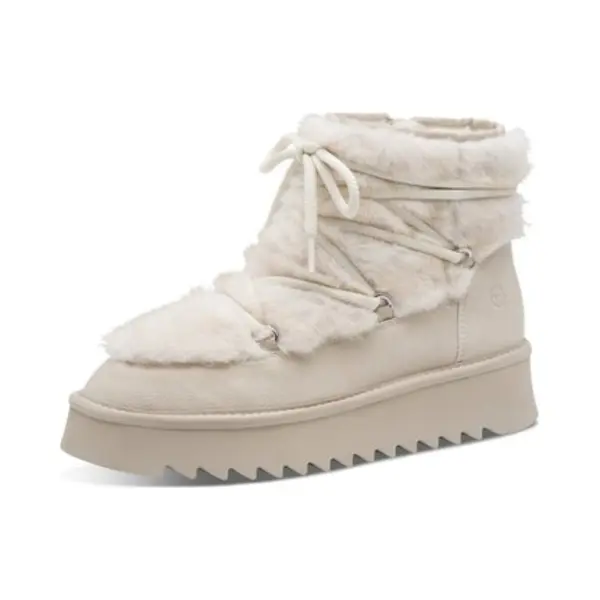 Tamaris Damen Stiefel Leder Beige 37 thumbnail