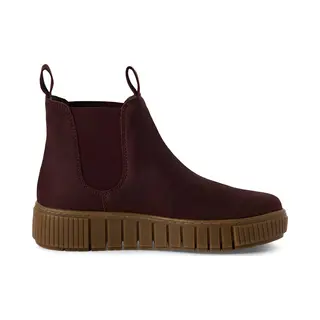 Infinity Leather Tamaris Bordeaux Leather Chelsea Ankle Boots In Burgundy