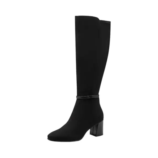 Tamaris Damen Stiefel Leder Schwarz 39 thumbnail