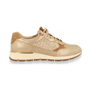 Tamaris Dames Sneaker Ivory Structure | Goud | Maat, 41