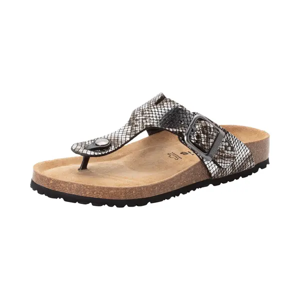 Tamaris Teenslipper Donkerbruin / Grijs / Zwart / Wit thumbnail
