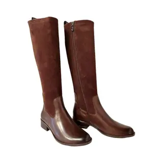 Caprice Women's High Boots With Heel Round Toe Block Heel, Brown (Dk Brown Comb), 6.5 Uk