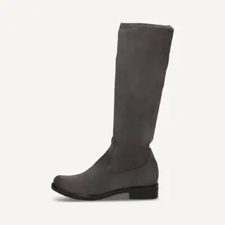 Caprice Damen Hohe Stiefel Ohne Absatz Kniehoch Vegan, Grau (Dk Grey Str.), 40.5 Eu