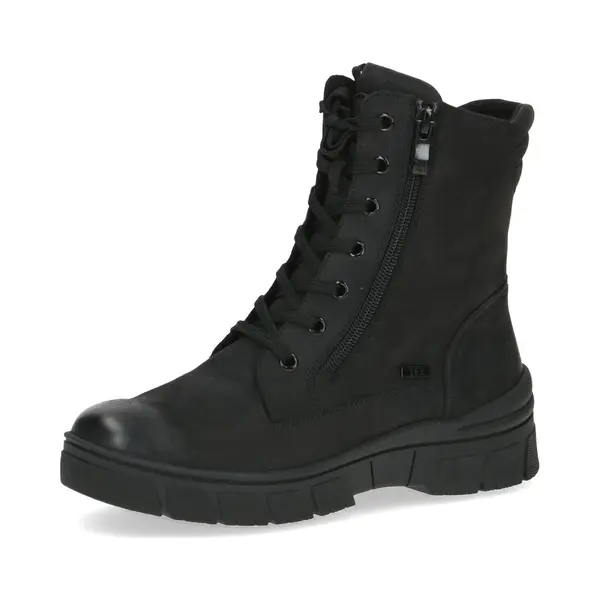 Caprice Damen Winterstiefeletten Zum Schnüren Aus Leder Wasserabweisend, Schwarz (Black Nubuc), 37 Eu thumbnail
