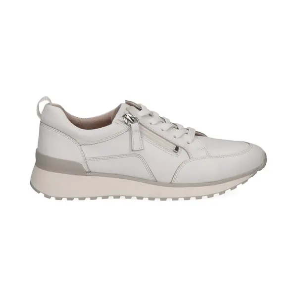 Caprice Damen Sneaker Flach Aus Leder Mit Reißverschluss, Weiß (White Nappa), 40 Eu thumbnail