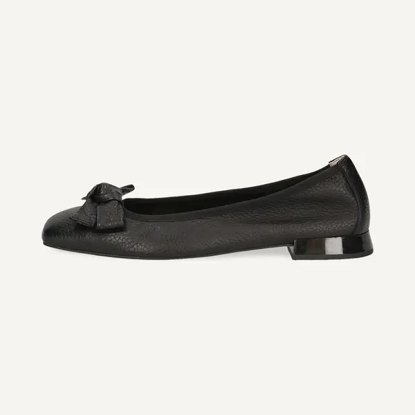 Caprice Damen Ballerinas Aus Leder Mit Blockabsatz, Schwarz (Black Deer), 38 Eu thumbnail