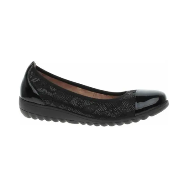 Caprice Damen Ballerinas Aus Leder Mit Keilabsatz, Schwarz (Black Comb), 37 Eu thumbnail