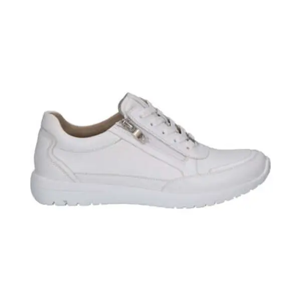 Caprice Damen Sneaker Flach Aus Leder Mit Reißverschluss, Weiß (White Nappa), 37 Eu thumbnail