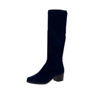 Caprice Damen Mode-Stiefel Flach, Blau (Navy Stretch), 38