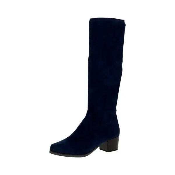 Caprice Damen Mode-Stiefel Flach, Blau (Navy Stretch), 38 thumbnail