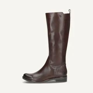 Caprice Damen Stiefel Aus Leder Mit Reißverschluss, Braun (Dk Brown Comb), 40 Eu