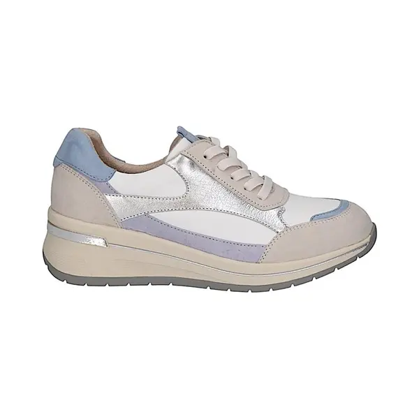 Caprice Sneakers Laag Crème / Lichtblauw / Zilver / Wit thumbnail