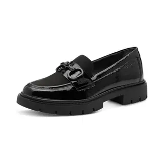 Tamaris Comfort Damen Slipper Aus Leder Elegant, Schwarz (Black Comb), 38 Eu