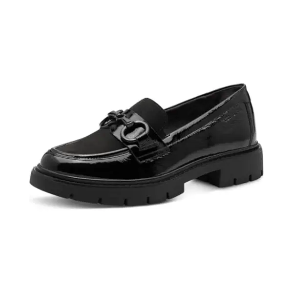 Tamaris Comfort Damen Slipper Aus Leder Elegant, Schwarz (Black Comb), 38 Eu thumbnail