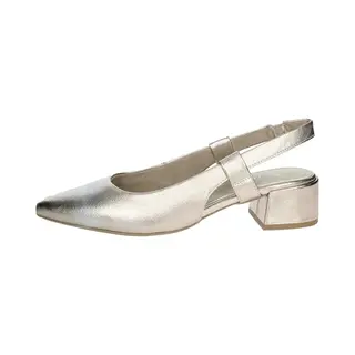 Marco Tozzi Damen Slingpumps Mit Blockabsatz Vegan, Beige (Platinum), 39 Eu