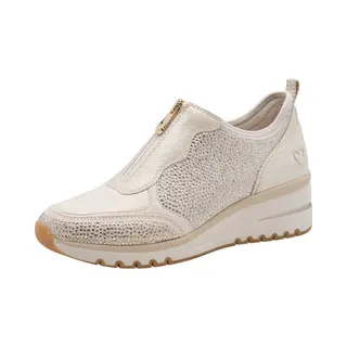 Marco Tozzi Virga Rea Wedge Light Gold Womens Trainers 24783-46-402 In A Plain Textile In Size 39