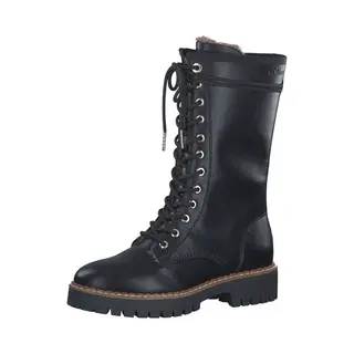 S.Oliver Damen Schnürstiefel Ohne Absatz Winter Vegan, Schwarz (Black Nappa), 37 Eu