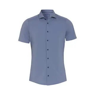 Pure Functional Jersey Shirt Middenblauw, Effen