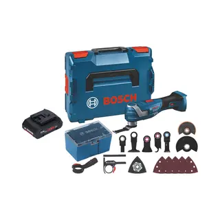 Bosch Professional Bosch Gop 18V-34 Professional Akku Multi Cutter 18 V Starlock Plus + 1x ProCore Akku 4, 0 Ah + 17 Tlg. Zubehör + L-Boxx - Ohne Ladegerät