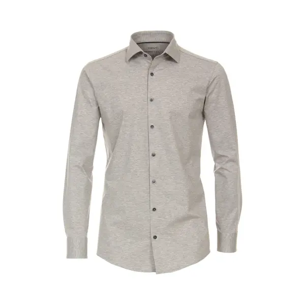 Venti Modern Fit Overhemd - Jersey - Grijs - Strijkvriendelijk - Boordmaat, 47 thumbnail