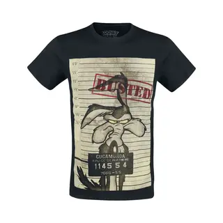 Looney Tunes Coyote - Mugshot T-Shirt Black