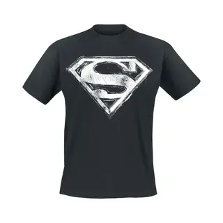 Superman Smudge Logo T-Shirt Black