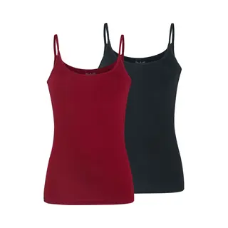 Black Premium By Emp Doppelpack Tops Mit Dünnen Trägern Top Schwarz Bordeaux In L
