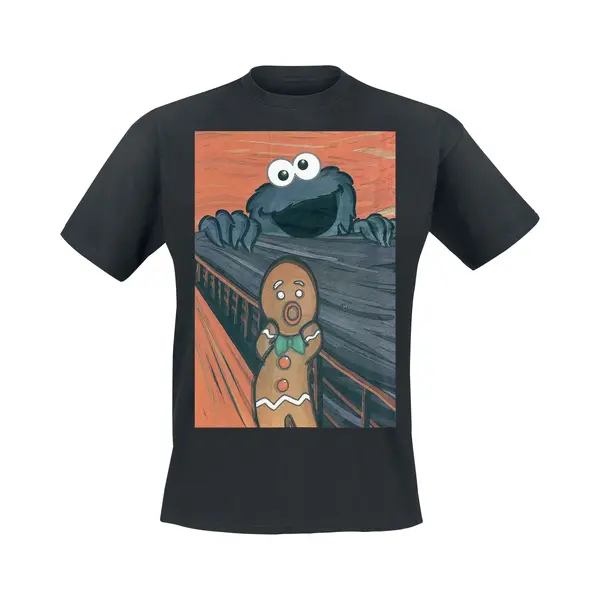 Sesame Street The Cookie Monster - Scream T-Shirt Black thumbnail
