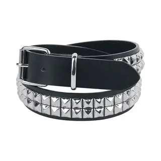 Black Premium By Emp Black Two-Row Studded Belt Black
