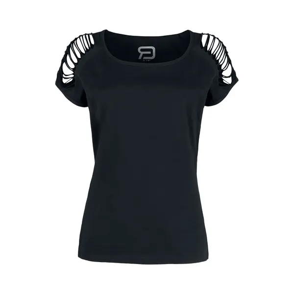 Red By Emp Black T-shirt With Cut-outs On The Sleeves T-Shirt Black thumbnail