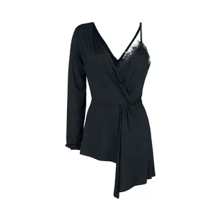 Gothicana By Emp Top With Lace Details Long-sleeve Shirt Black
