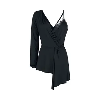 Gothicana By Emp Top With Lace Details Long-sleeve Shirt Black