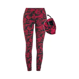 Rock Rebel By Emp Red Camo Leggings With Side Pockets Leggings Red
