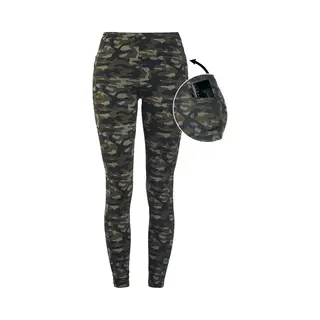Rock Rebel By Emp Olivfarbene Camo-Leggings Mit Seitlichen Taschen Leggings Oliv In 5XL