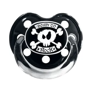 Metal Kids Born To Rock Baby's Dummy Black