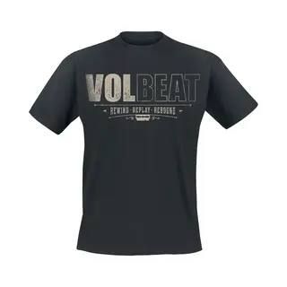 Volbeat Distressed Logo T-Shirt Black