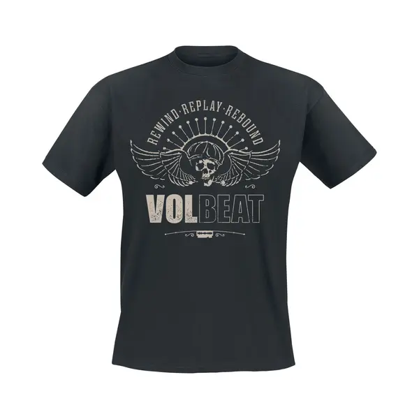 Volbeat Skullwing - Rewind, Replay, Rebound T-Shirt Black thumbnail