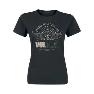 Volbeat Skullwing - Rewind, Replay, Rebound T-Shirt Black
