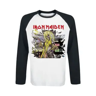 Iron Maiden Killers Shatter Long-sleeve Shirt White Black
