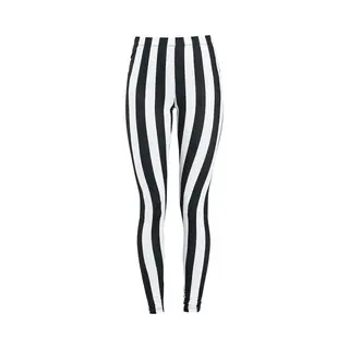 Gothicana By Emp Schwarz/weiß Gestreifte Leggings Schwarz Weiß In Xl