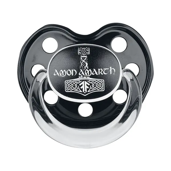 Amon Amarth Metal Kids - Thors Hammer Schnuller Schwarz thumbnail