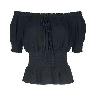 Gothicana By Emp Off-Shoulder Top T-Shirt Black