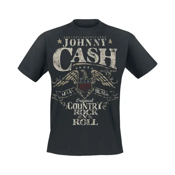 Johnny Cash Original Country Rock N Roll T-Shirt Black thumbnail